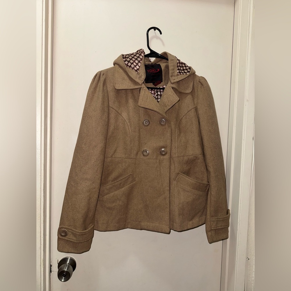 Tan Double-Breasted Junior's Coat